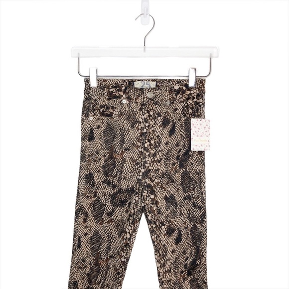 NEW Free People Two Faced Snake Print High Rise Skinny Jeans Sz 25 - Picture 3 of 10